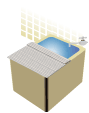 浴槽へのくみ置きのイラスト
