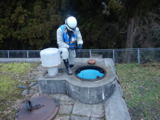 配水所調査の様子