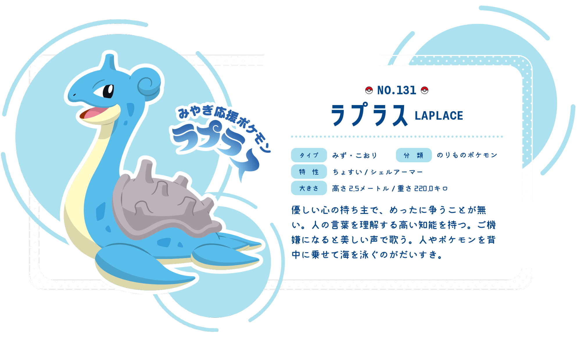 みやぎ応援ポケモンのラプラスの写真
