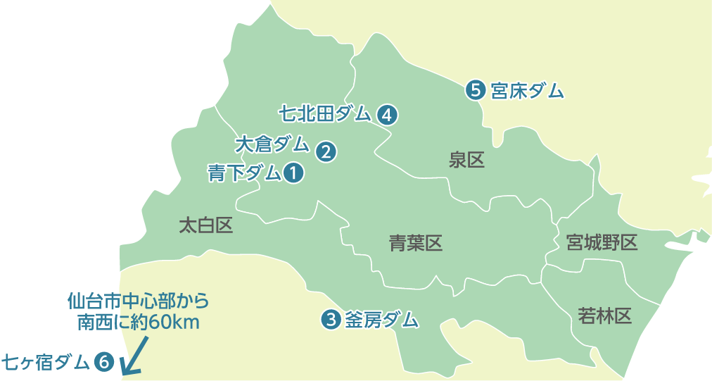 ダムの地図イメージ
