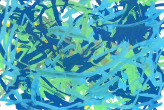 青を基調とした抽象画