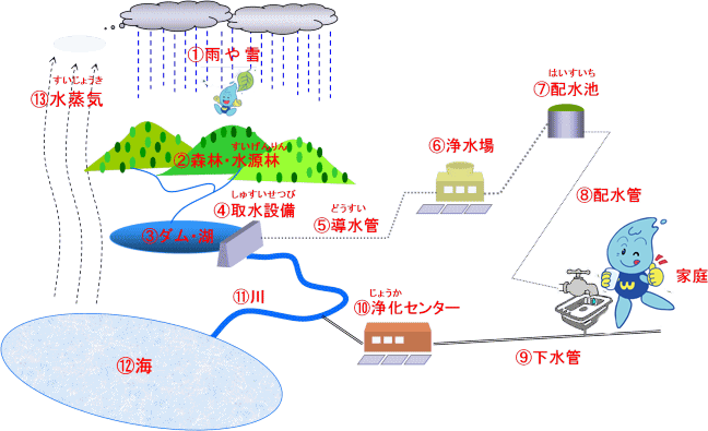 水はどこからくるの キッズページ 仙台市水道局